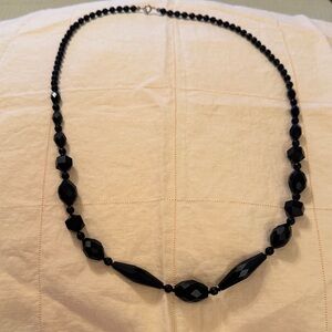 Elegant Black Beaded Necklace